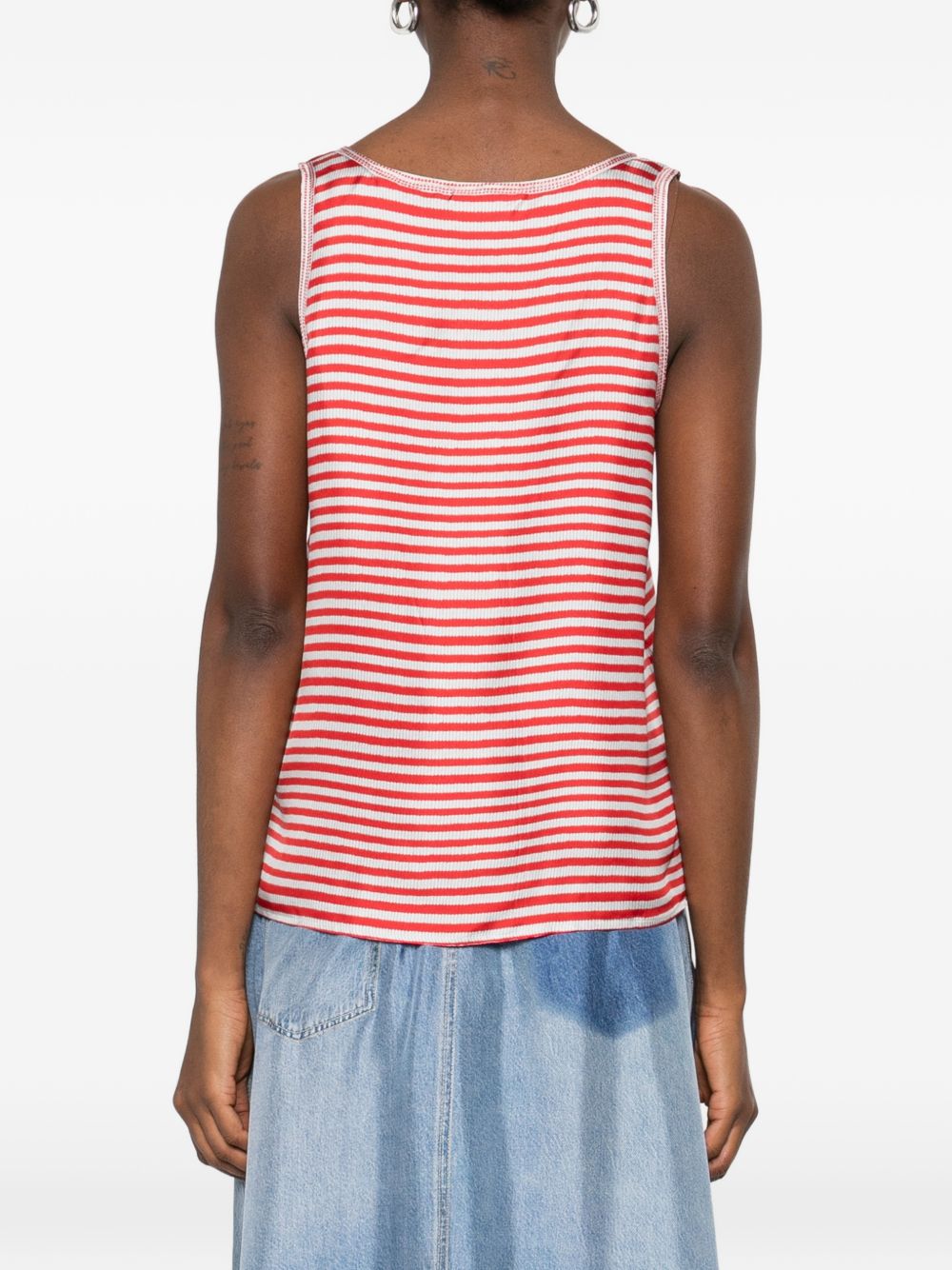 Pierre Louis Mascia Striped silk top