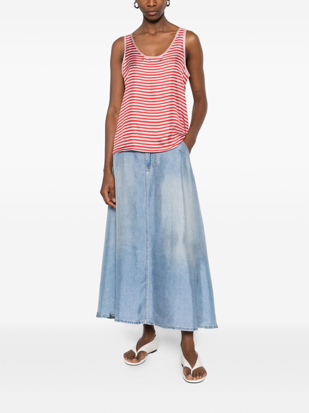 Pierre Louis Mascia Striped silk top