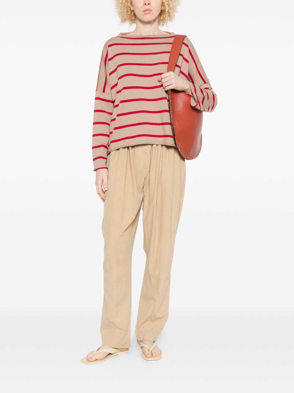 Beyou Cashmere and cotton striped sweater