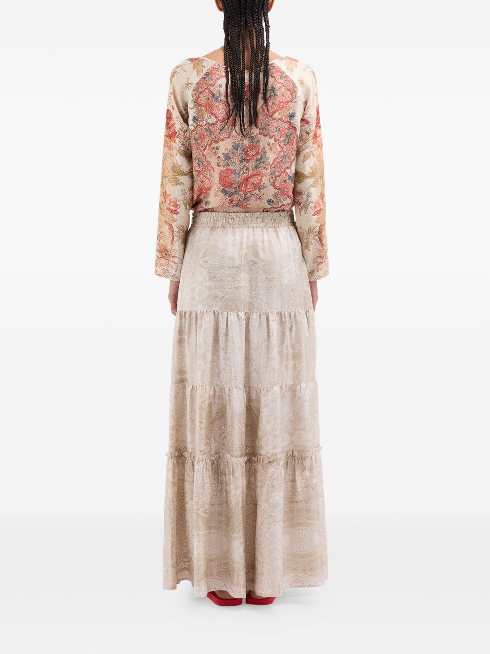 Pierre Louis Mascia Silk long skirt