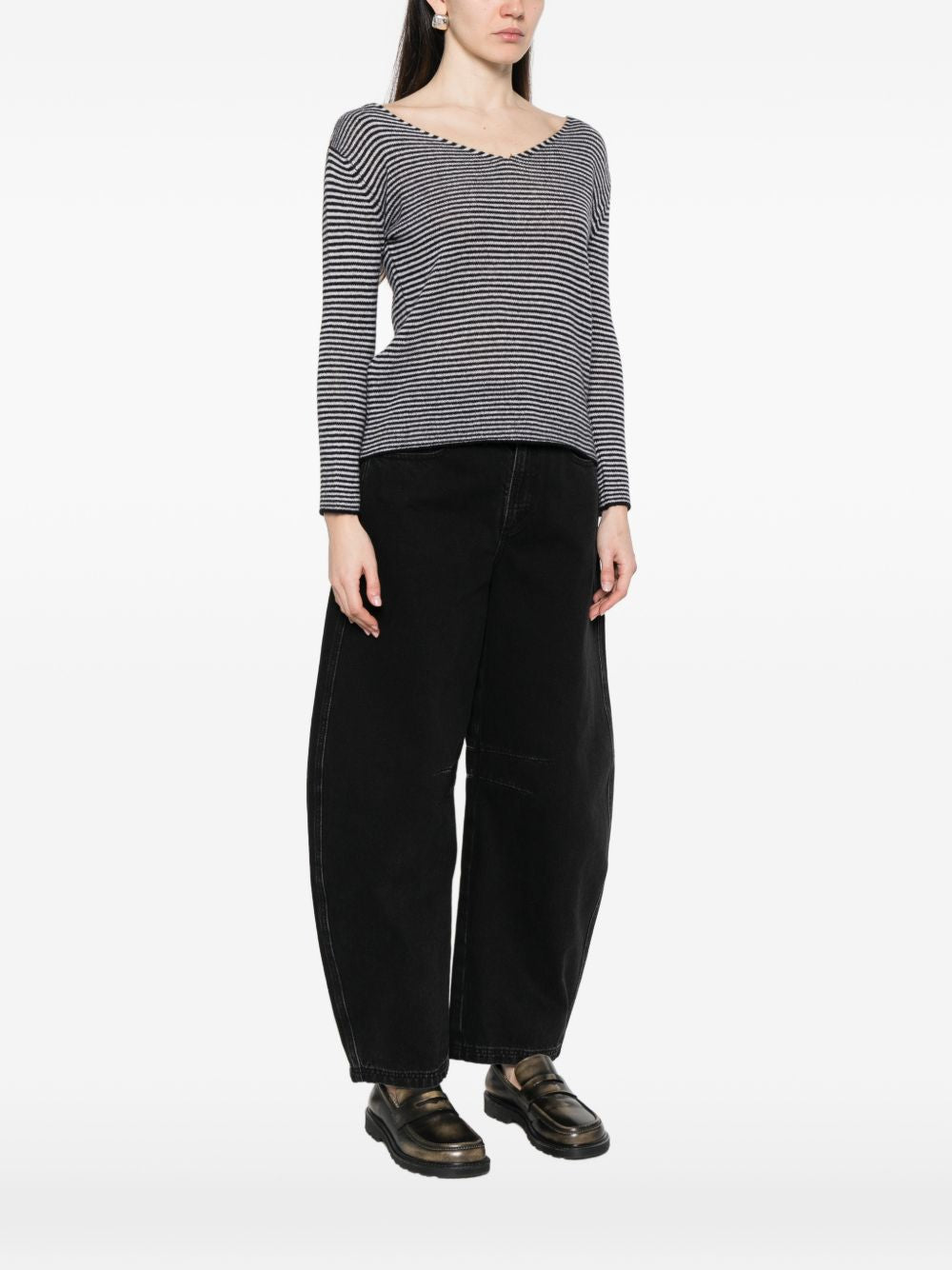 Beyou V-neck long sleeves Cashmere v-necked sweater