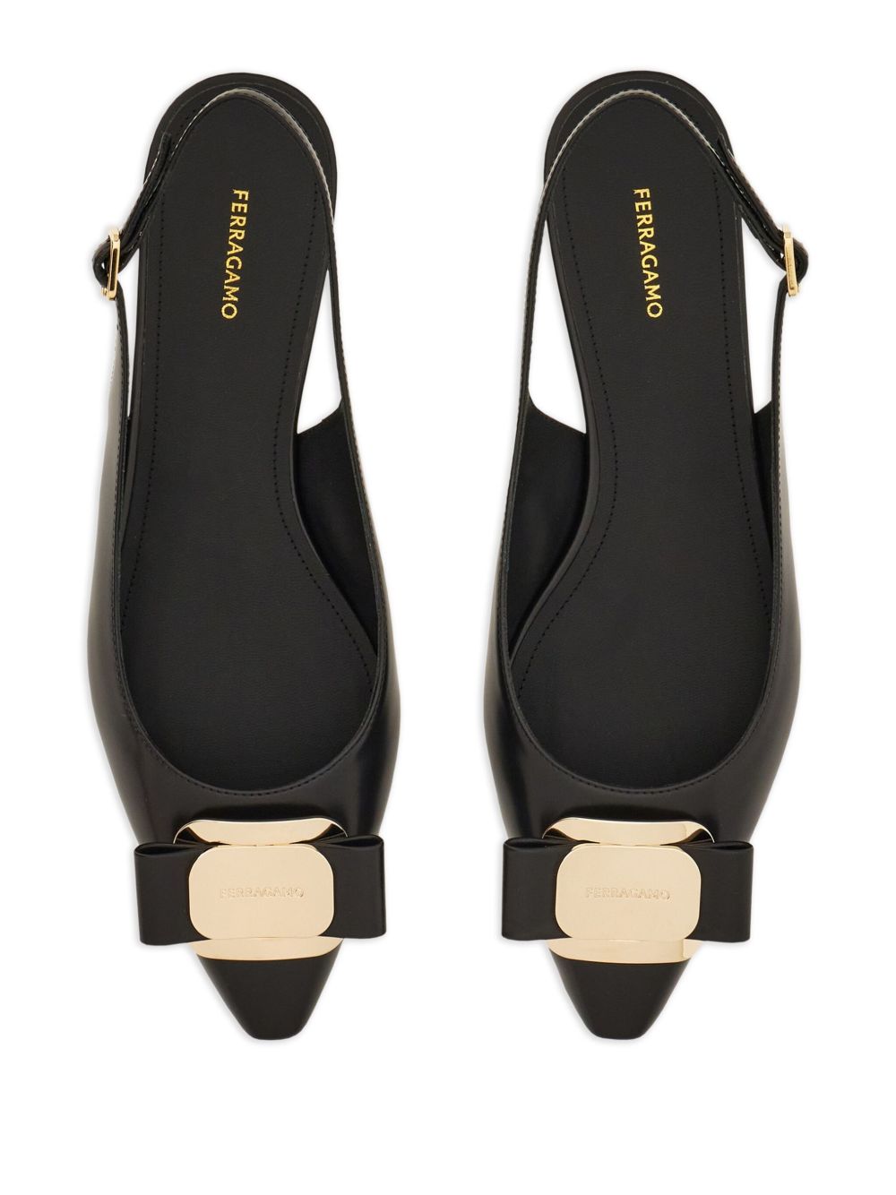 Ferragamo New Vara Plate Flat Slingback
