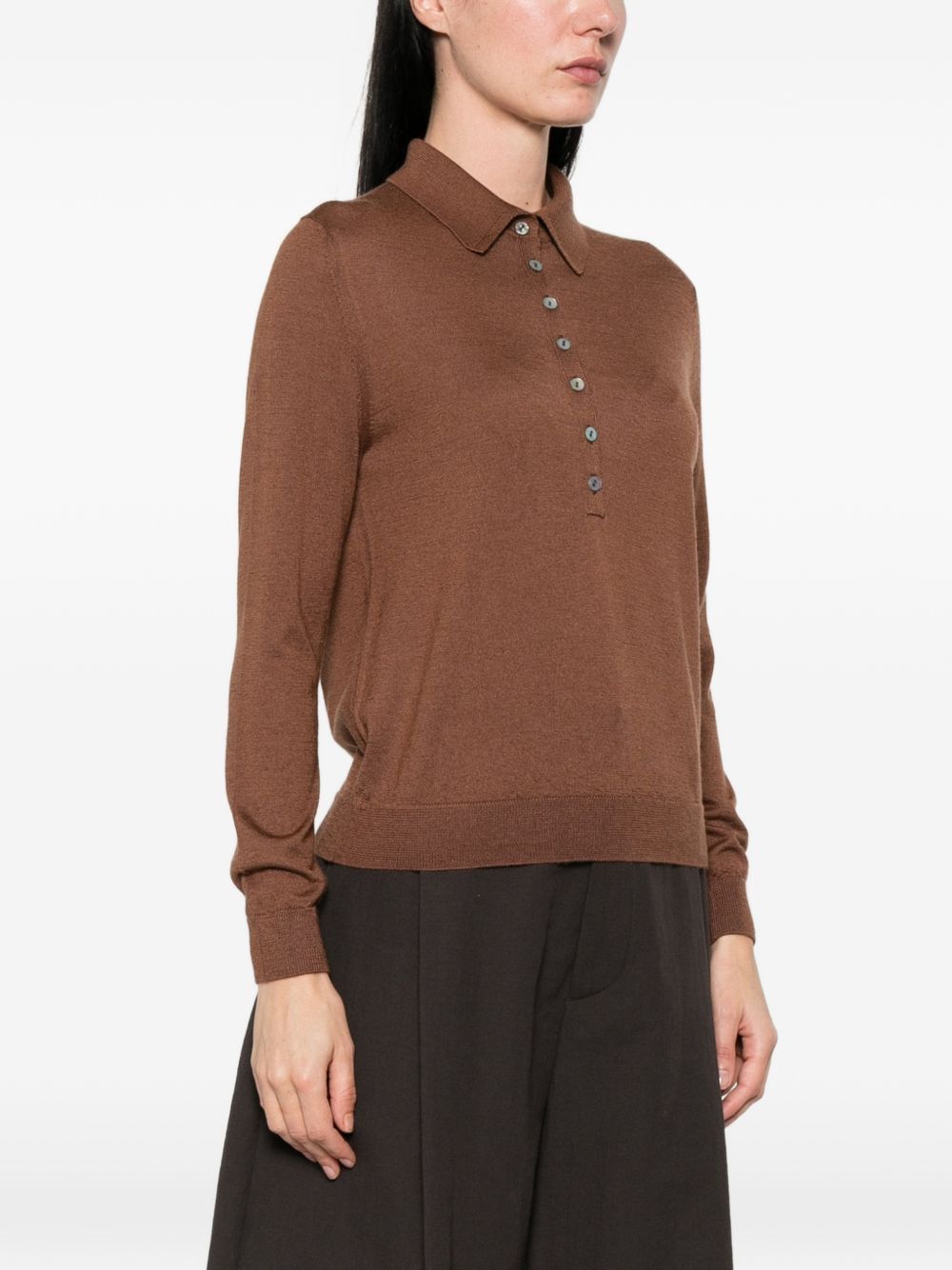 Beyou Cashmere and silk polo sweater