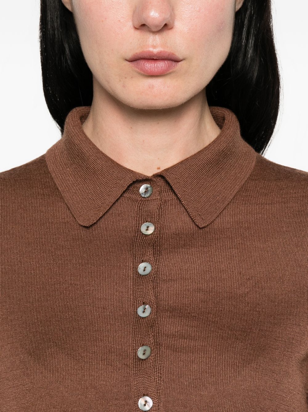 Beyou Cashmere and silk polo sweater