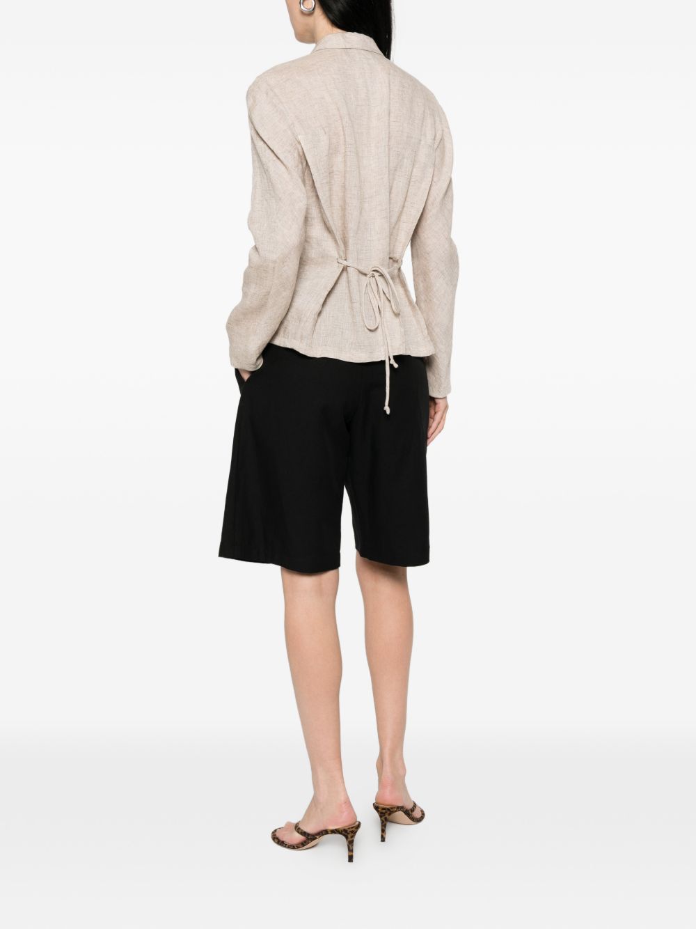 Emporio Armani Linen single-breasted jacket