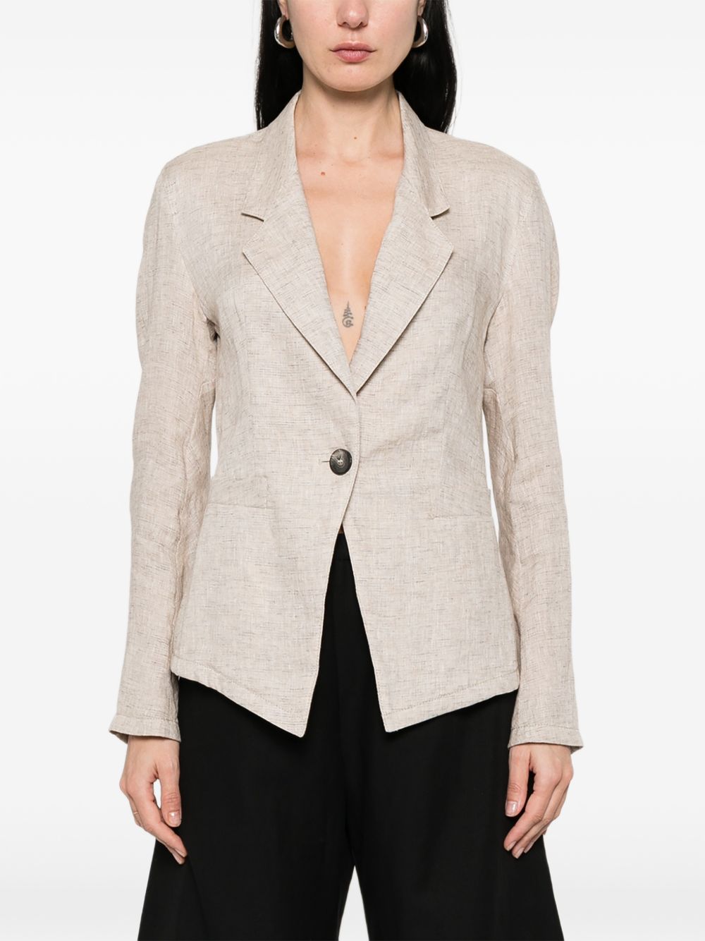 Emporio Armani Linen single-breasted jacket