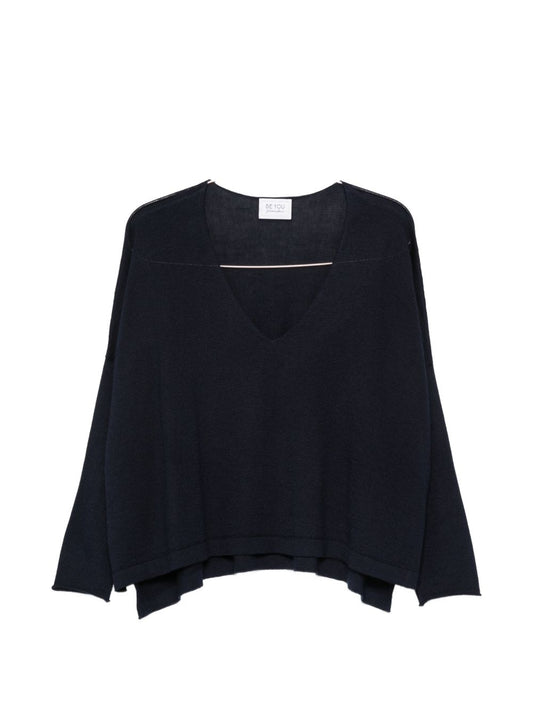 Beyou Cashmere and silk v-necked sweater