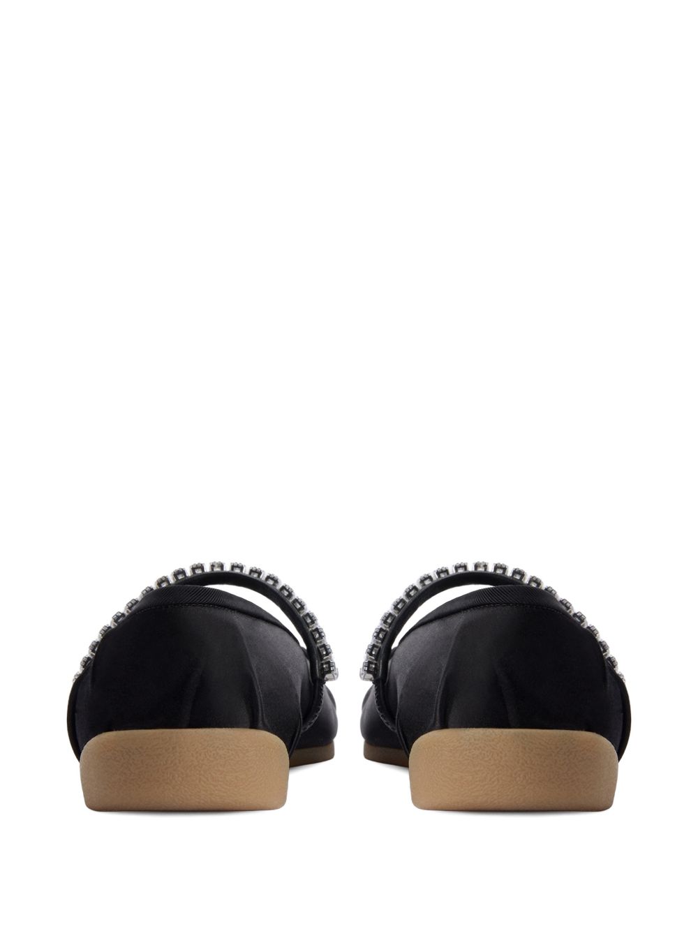 Giuseppe Zanotti Silk Satin Rhinestone Flat Shoes