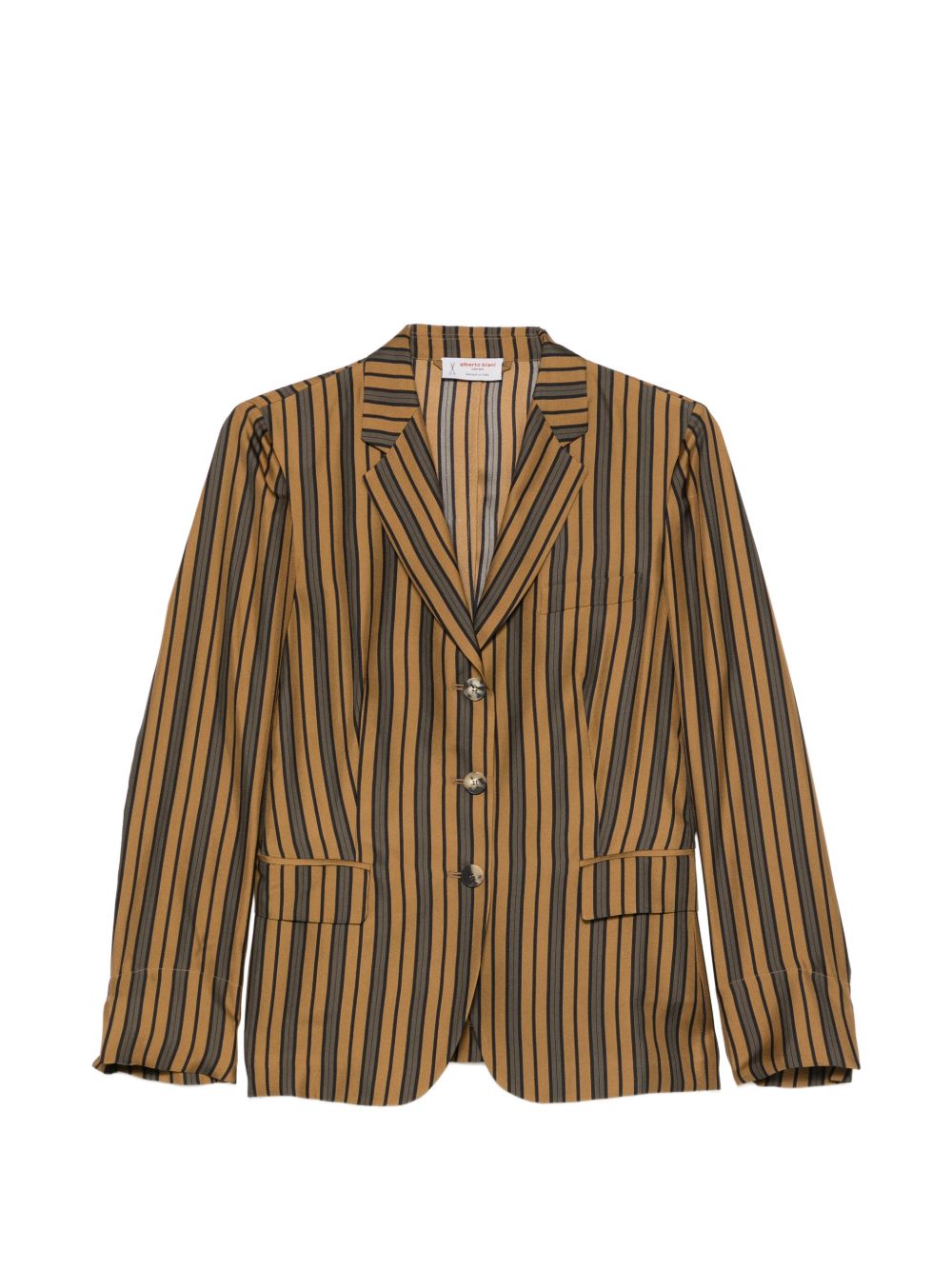 Alberto Biani Striped silk blazer jacket