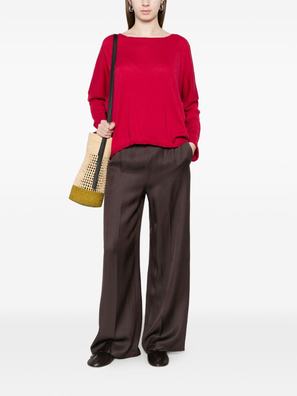 Beyou Cotton boat-neck sweater