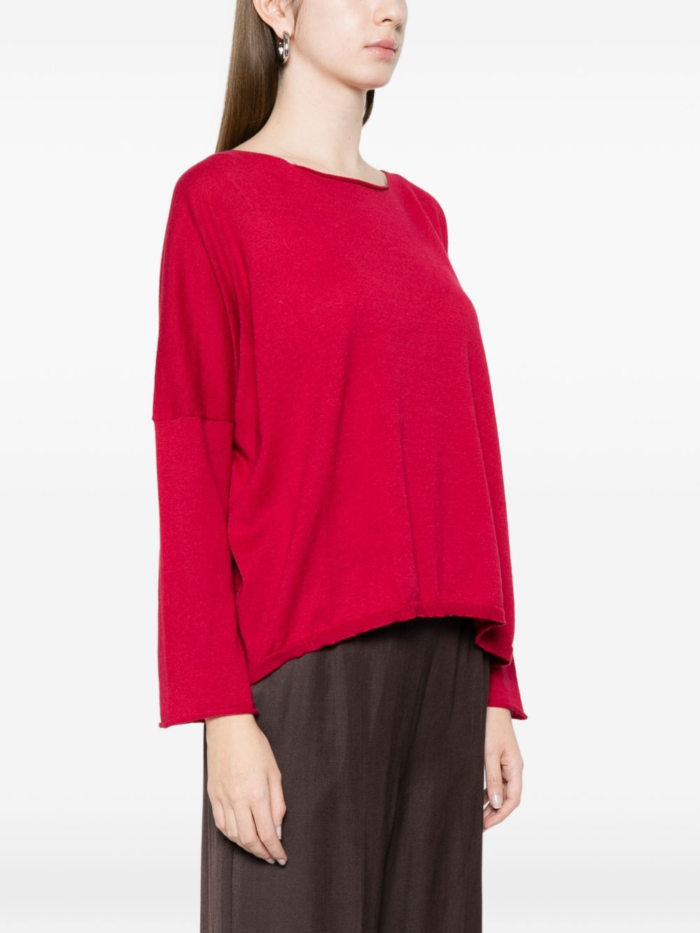 Beyou Cotton boat-neck sweater
