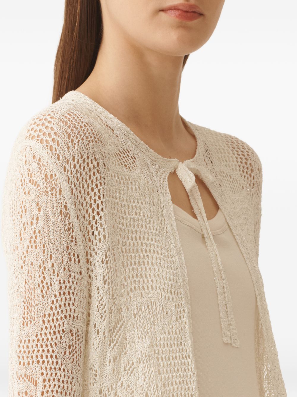 Fabiana Filippi Crochet long cardigan