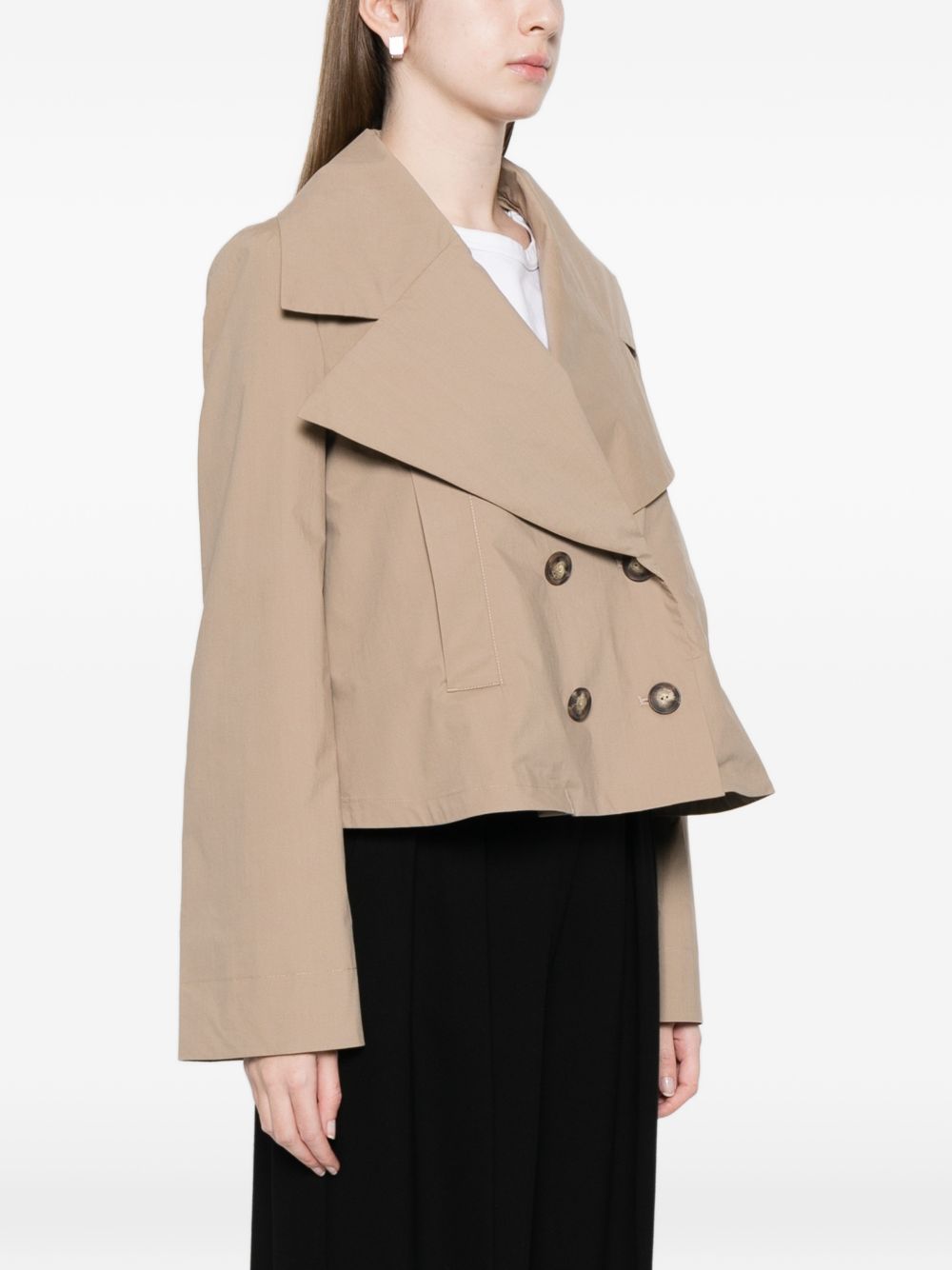 Emporio Armani Cotton double-breasted jacket