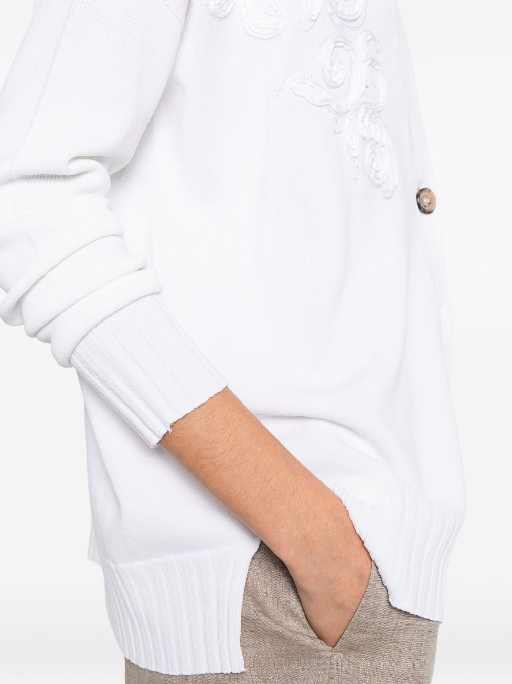 Ermanno Firenze V-neck Cotton blend v-necked cardigan