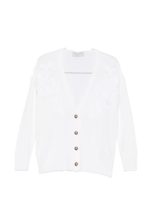 Ermanno Firenze V-neck Cotton blend v-necked cardigan