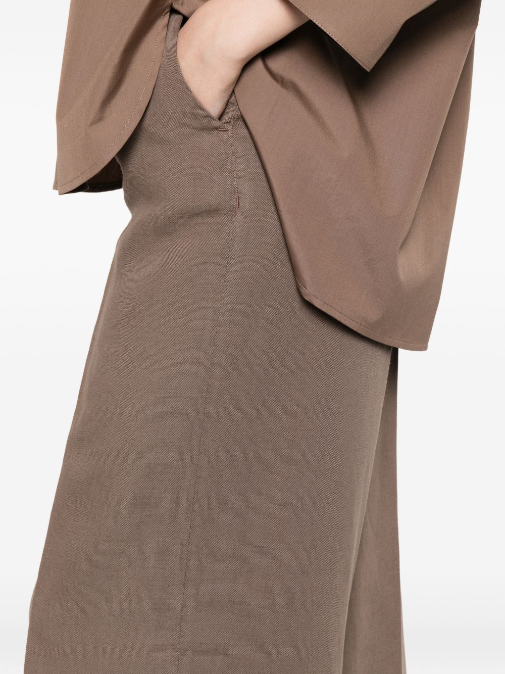 Via Masini 80 Linen wide-leg trousers