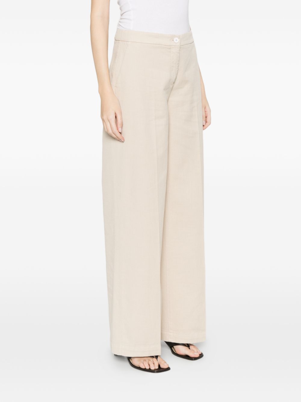 Via Masini 80 Cotton wide-leg trousers