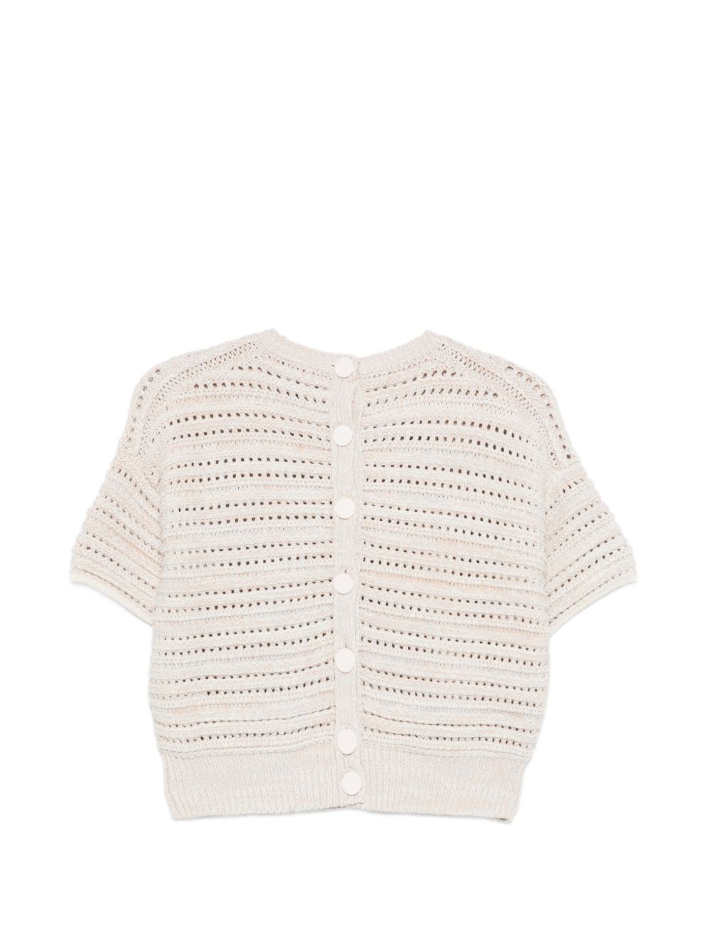 Emporio Armani Cotton open-knit cardigan