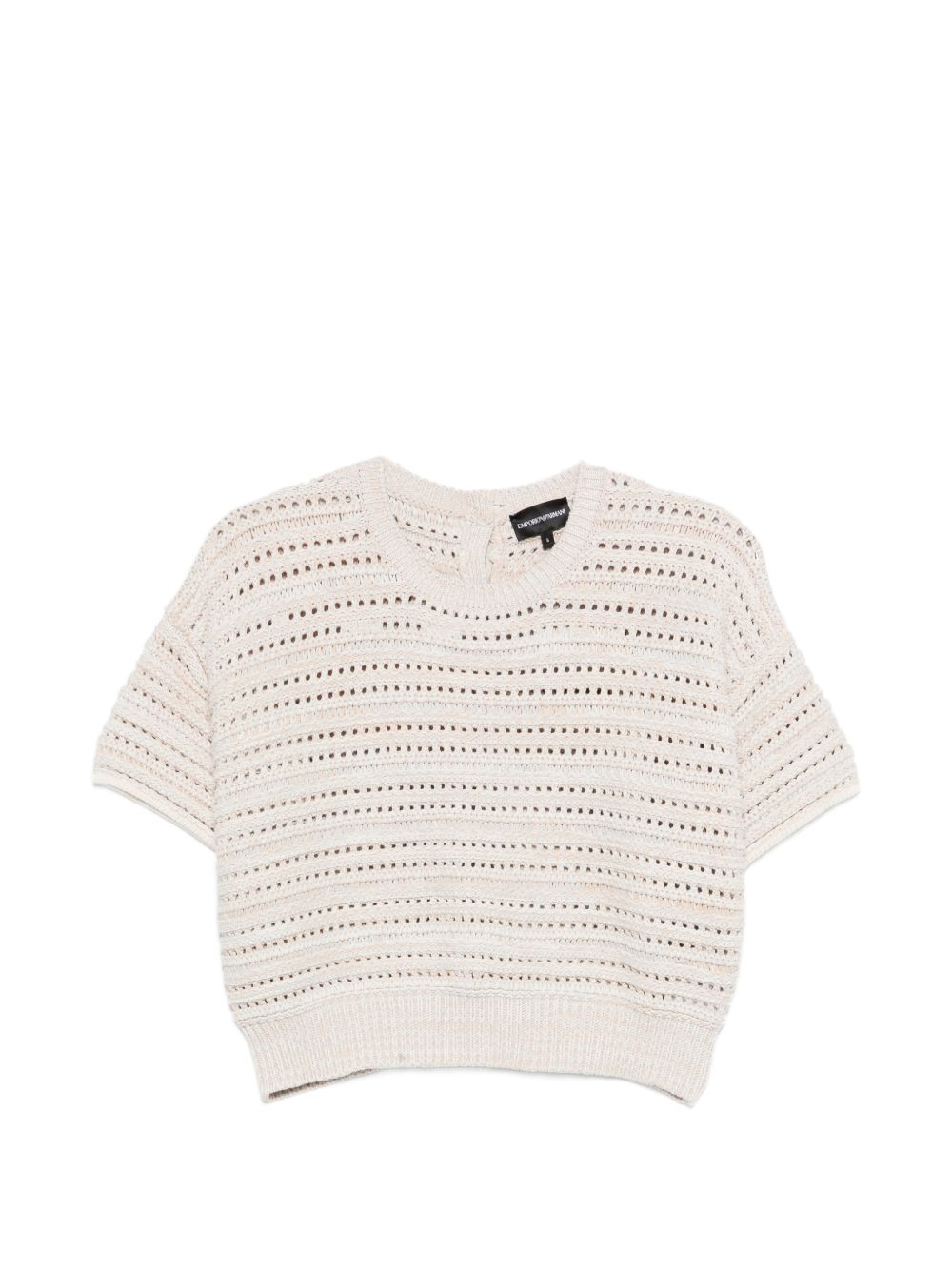 Emporio Armani Cotton open-knit cardigan