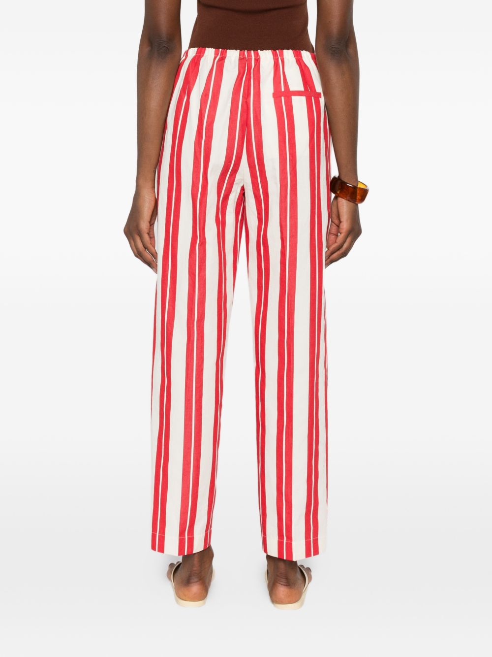 Forte Forte Striped drawstring trousers