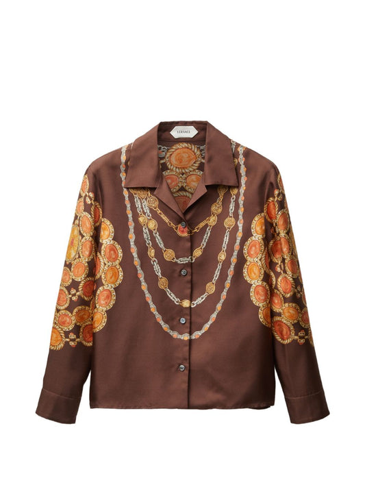 Versace Printed silk shirt