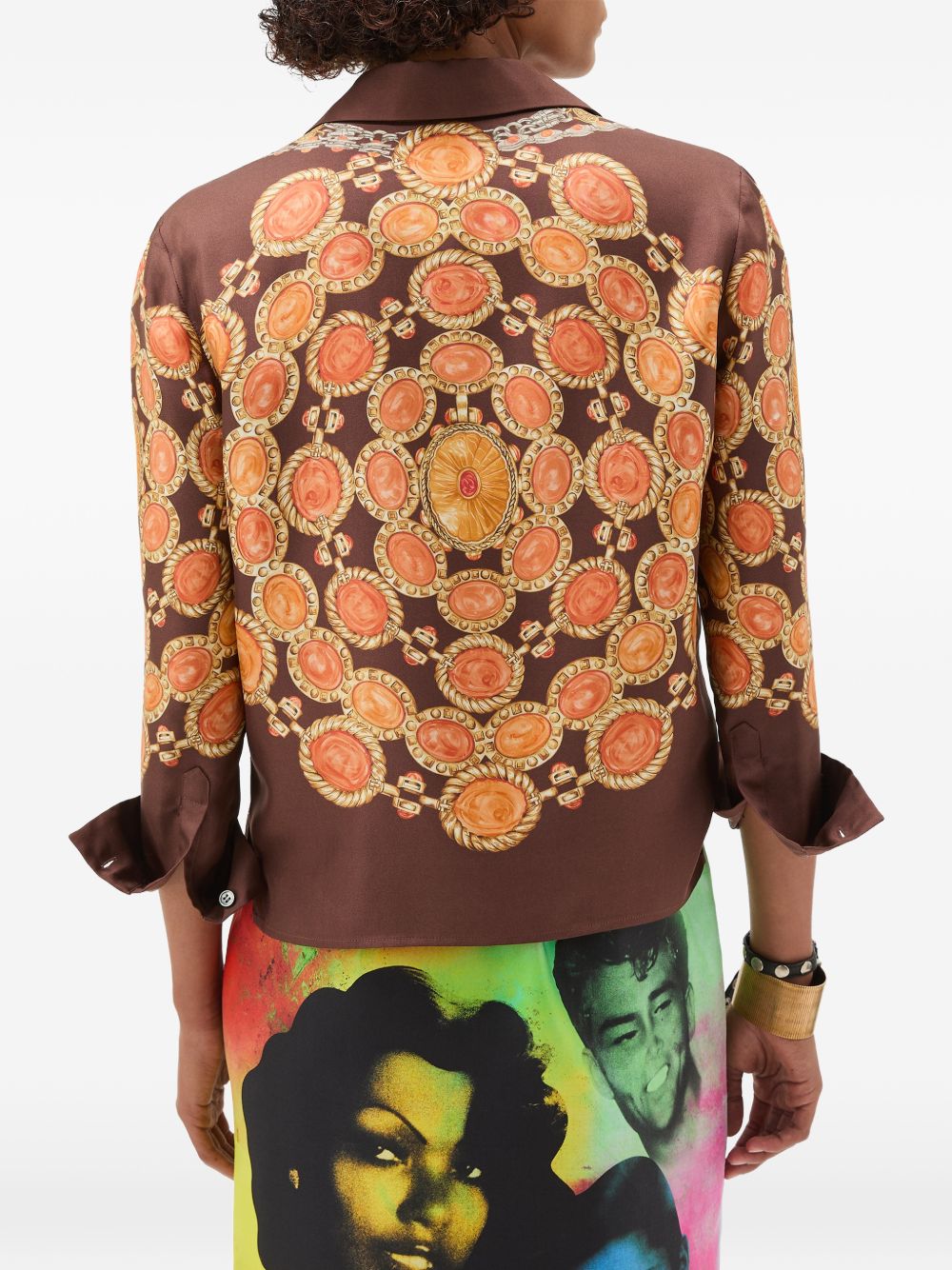Versace Printed silk shirt