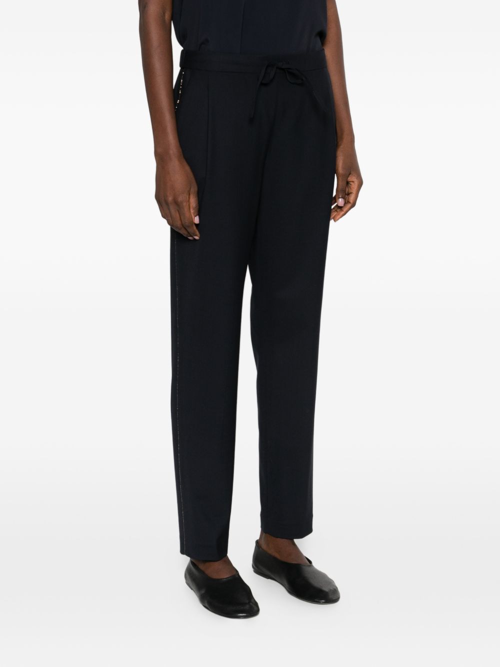 Fabiana Filippi Wool drawstring trousers