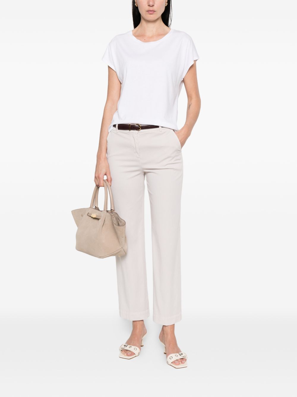 Via Masini 80 Cotton straight-leg trousers