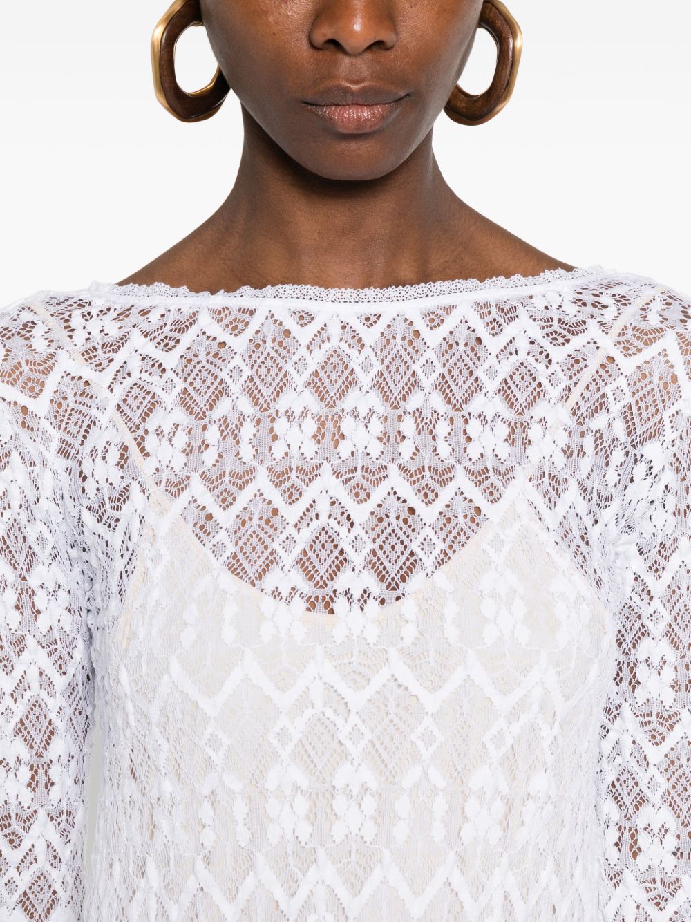 Forte Forte V-back Lace long dress