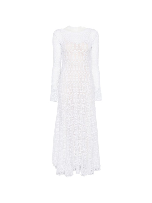 Forte Forte V-back Lace long dress