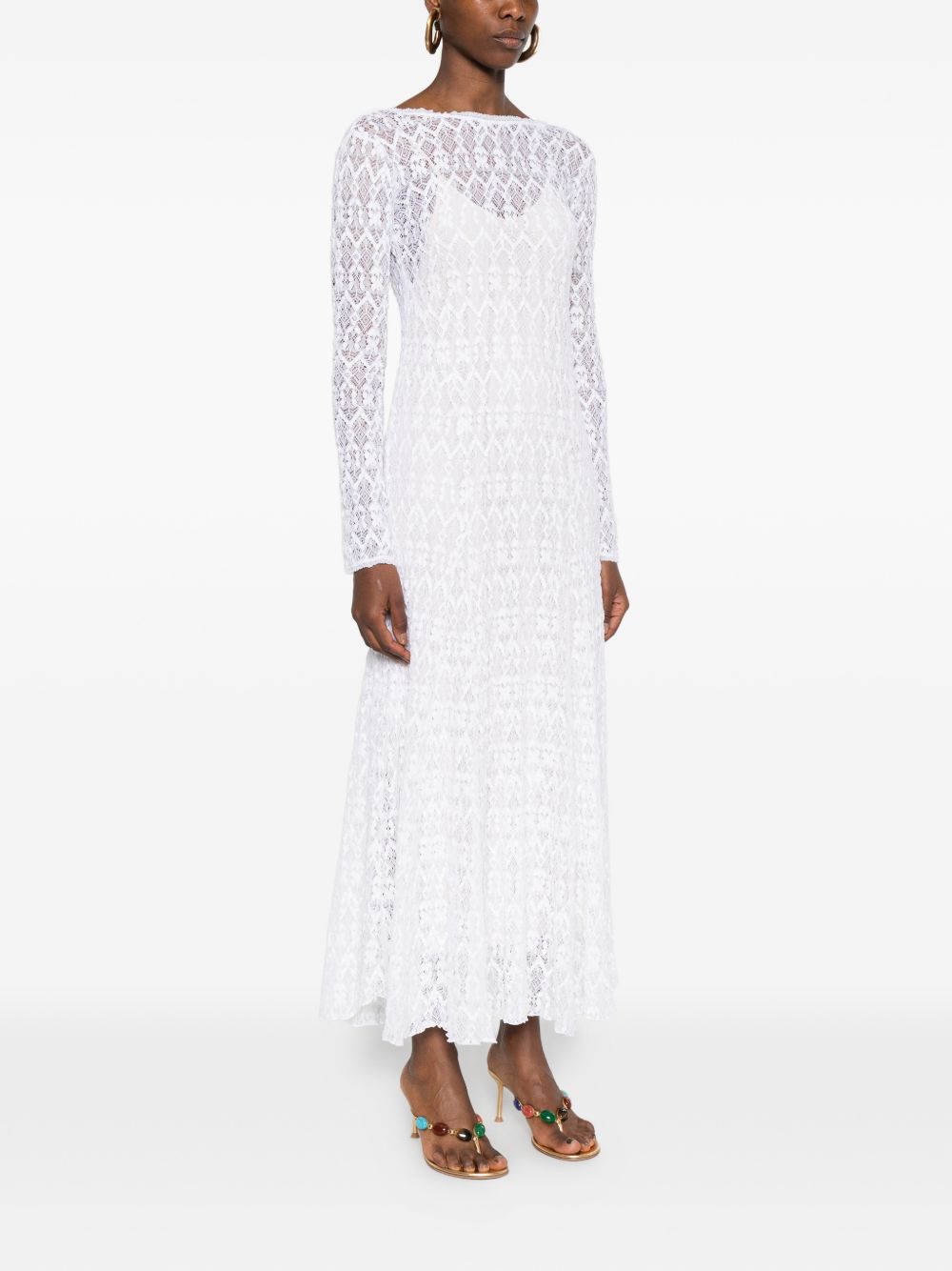 Forte Forte V-back Lace long dress