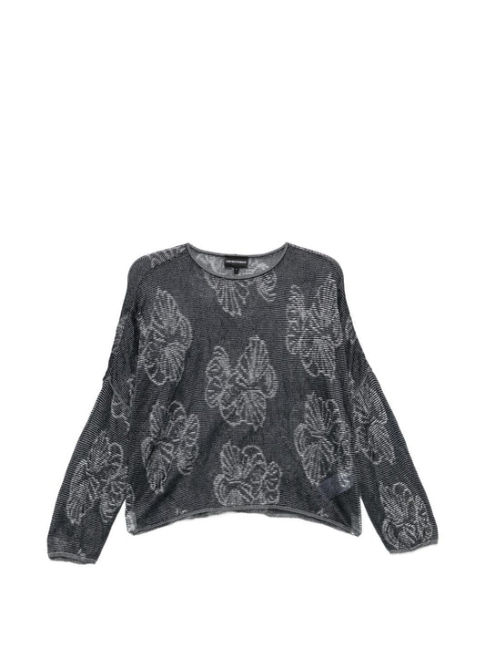 Emporio Armani Embroidered crewneck sweater