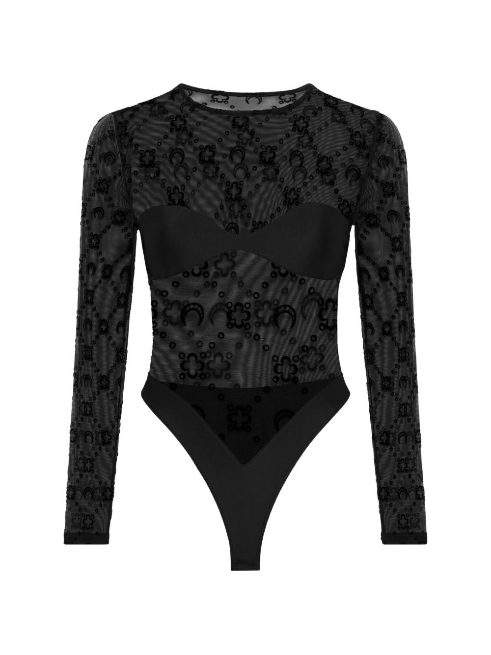 Marine Serre Moonogram pattern Moonogram bodysuit
