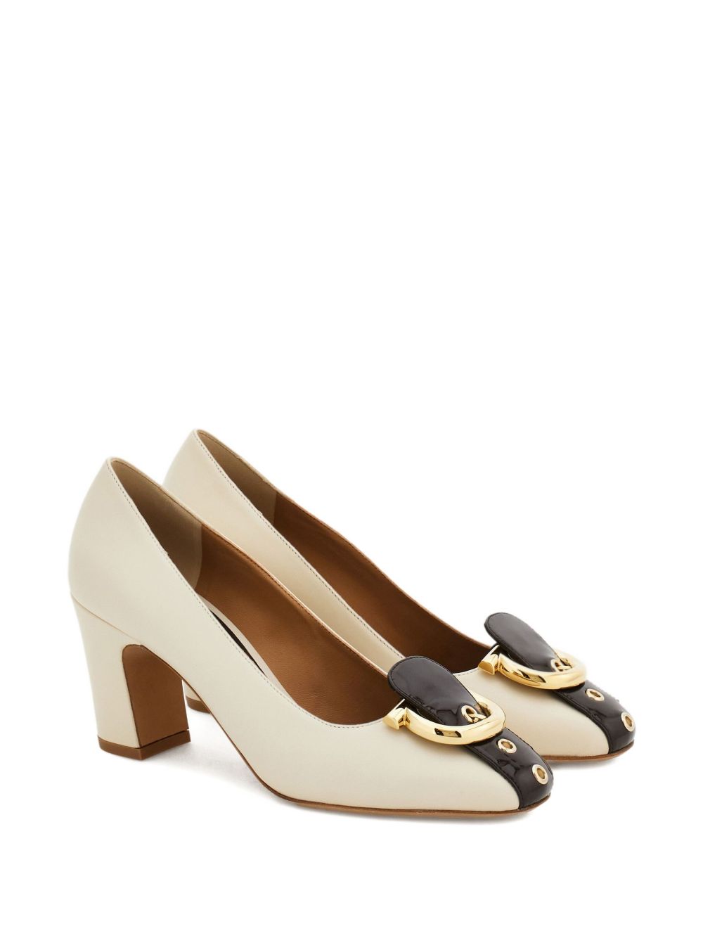 Ferragamo Gancini block heel pump