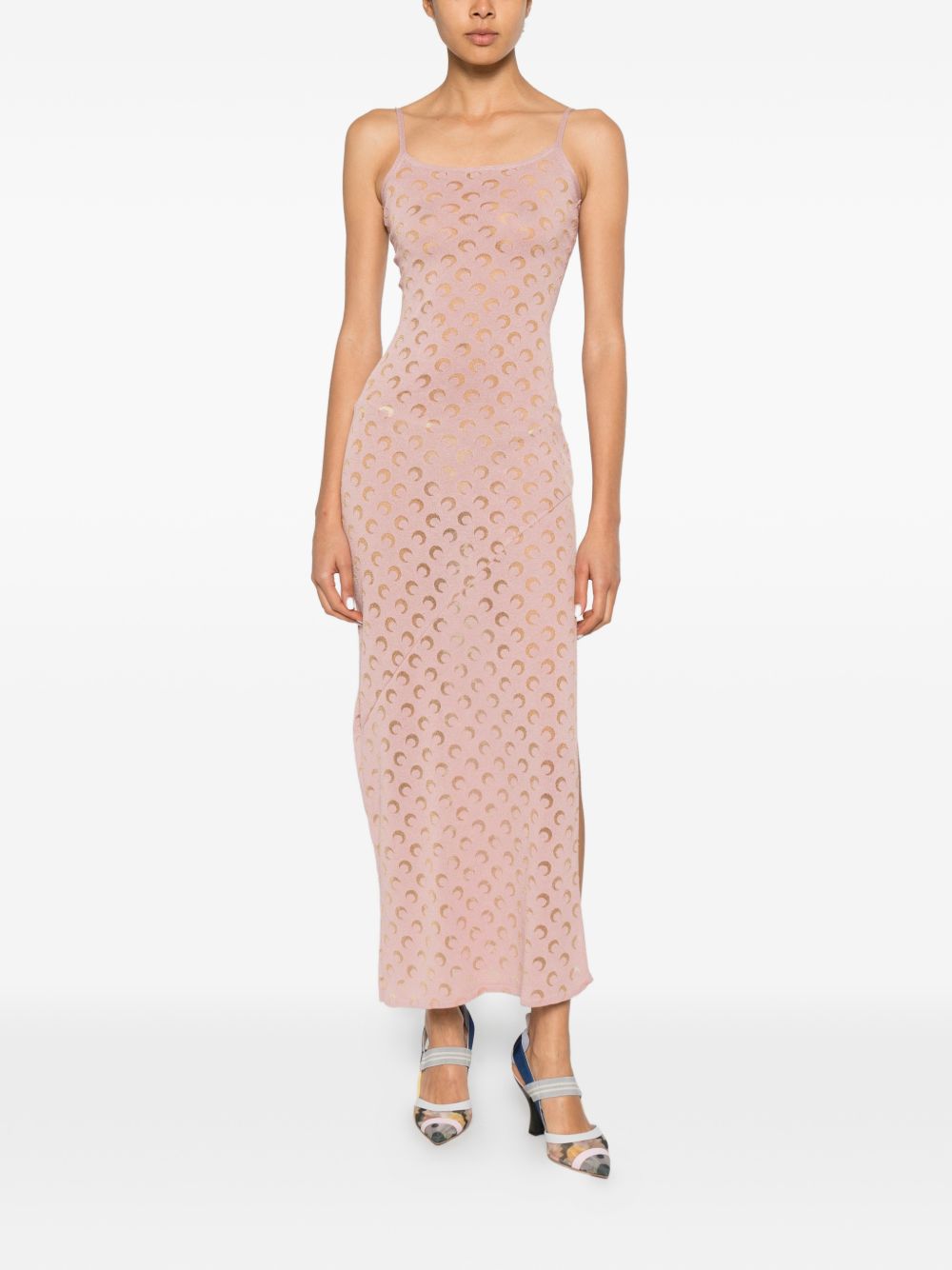 Marine Serre Moon devore long dress