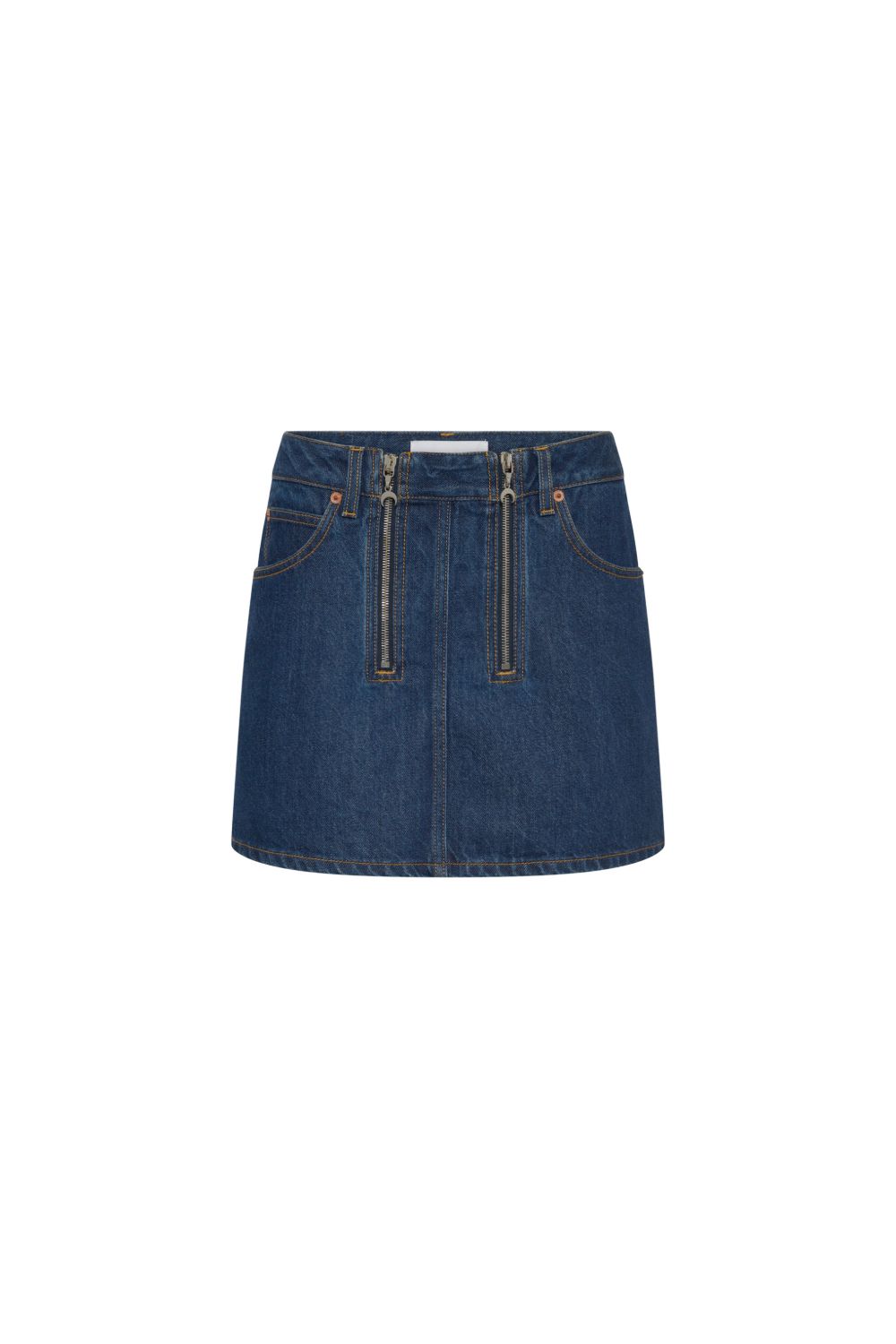 Marine Serre Denim mini skirt