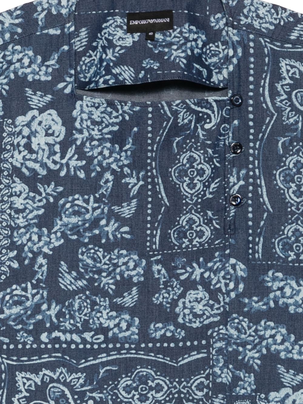 Emporio Armani Floral Print Cotton Top