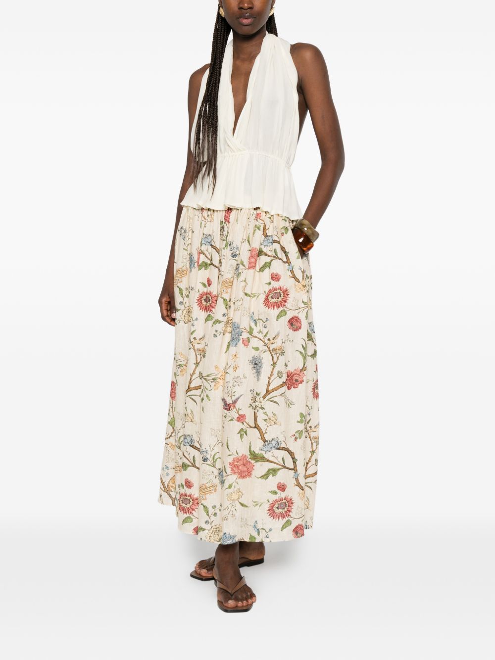 Into The East Linen Silk Blend Trousers