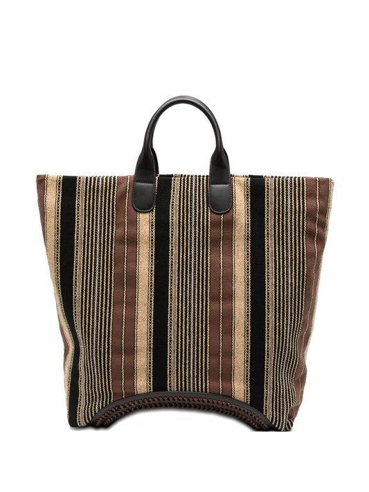 Emporio Armani Striped Tote Bag