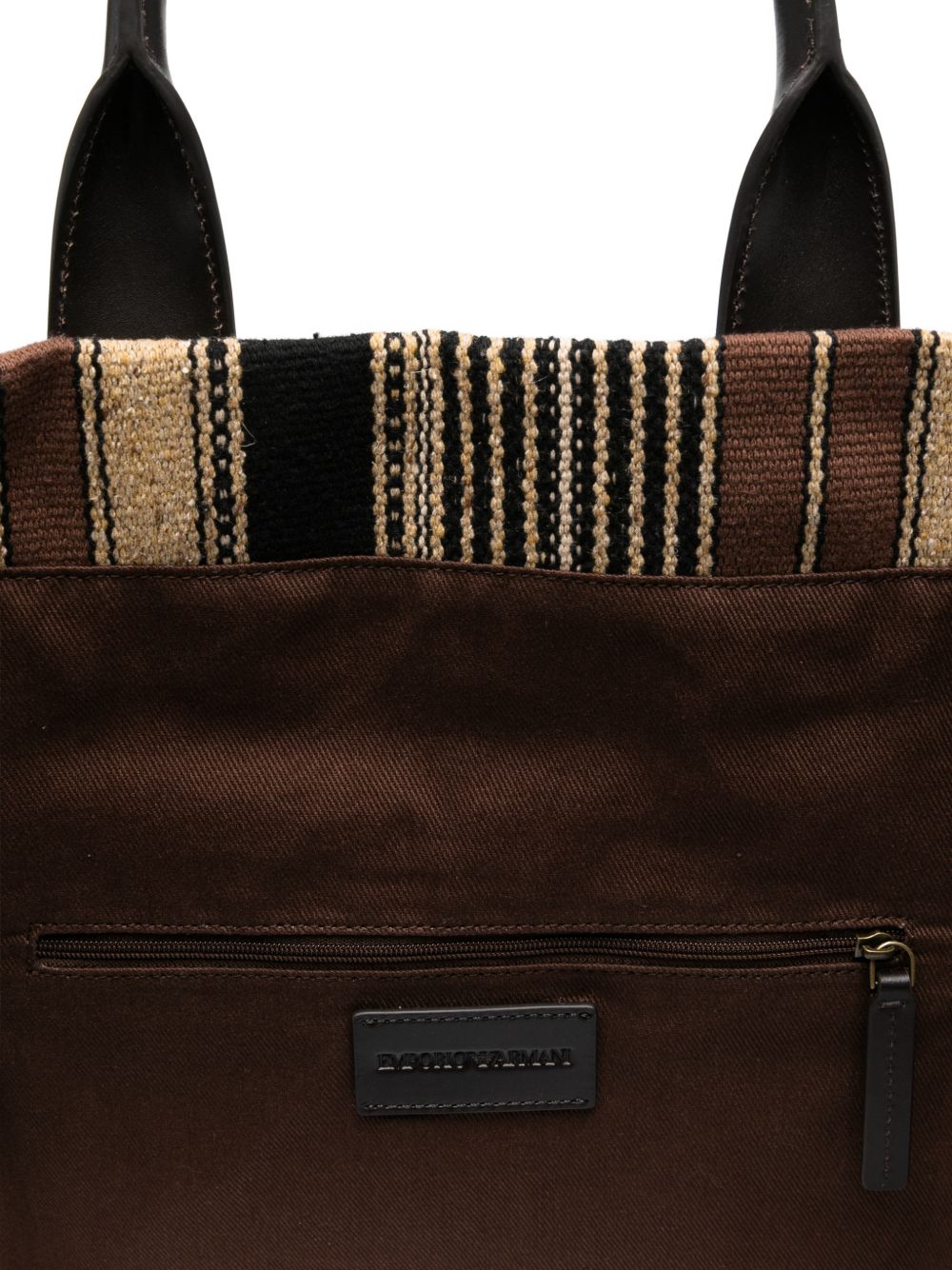 Emporio Armani Striped Tote Bag
