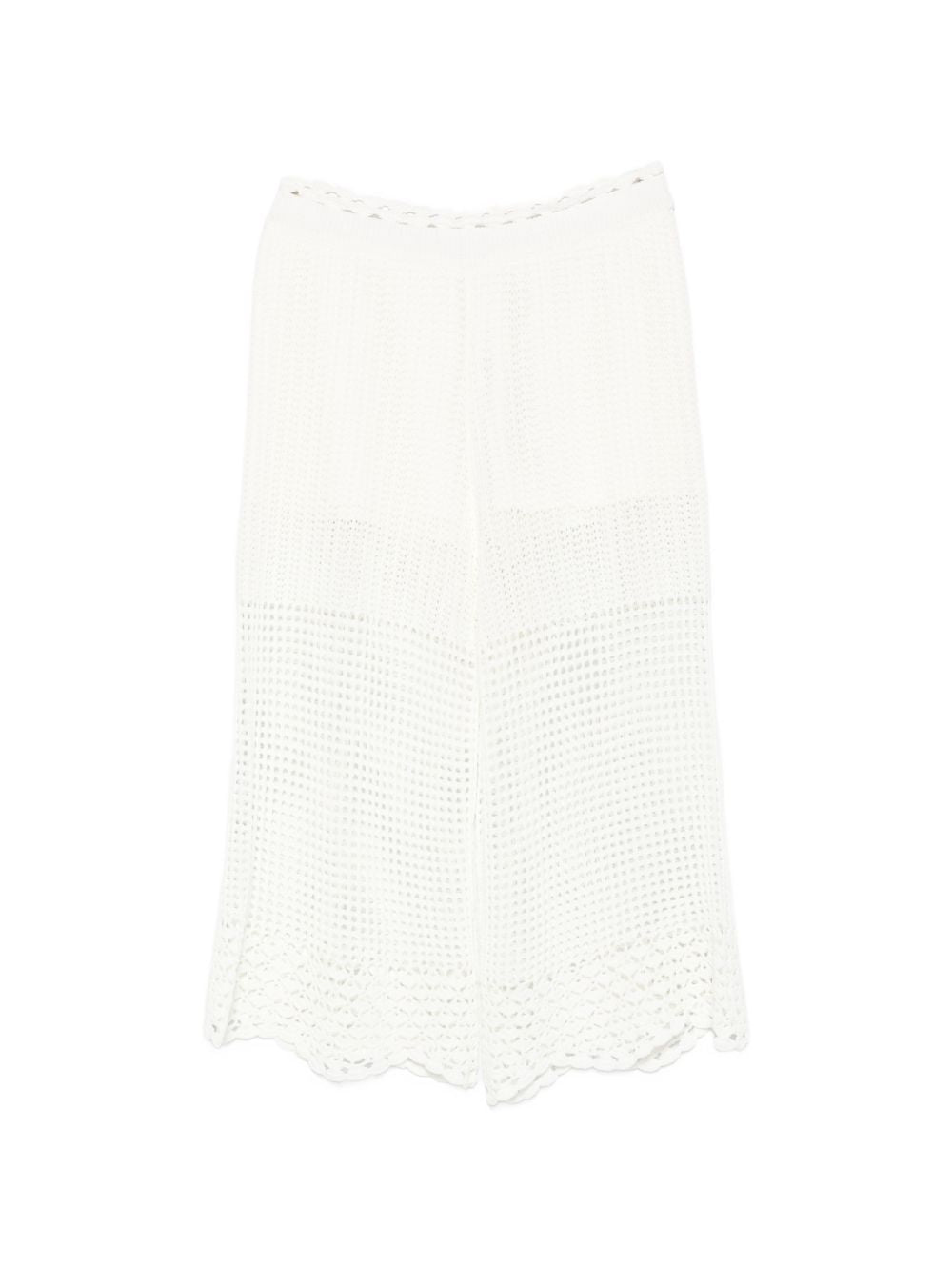 Iro Crochet Knit Wide-Leg Trousers