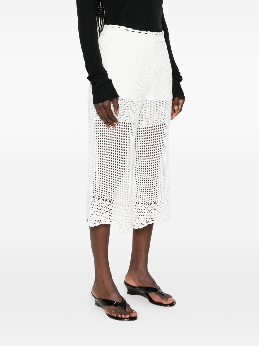 Iro Crochet Knit Wide-Leg Trousers