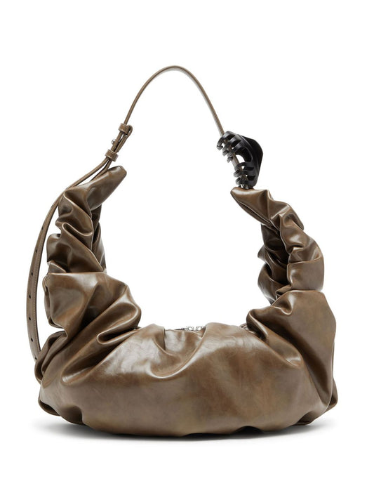 Diesel Gathered Leather Crossbody Bag