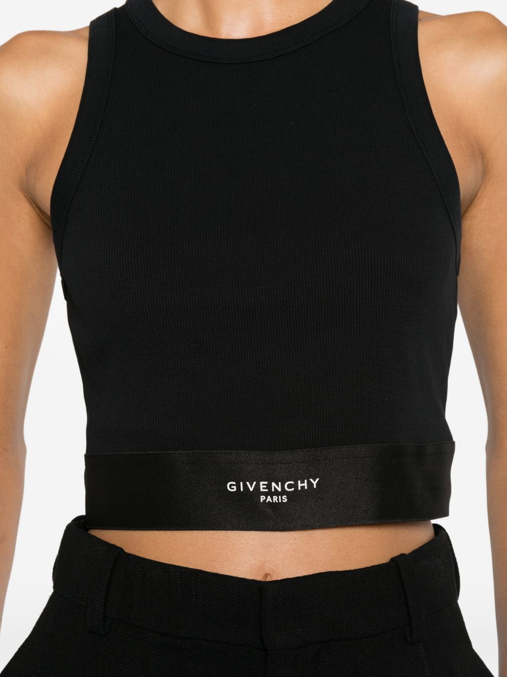 Givenchy Logo Waistband Crop Top
