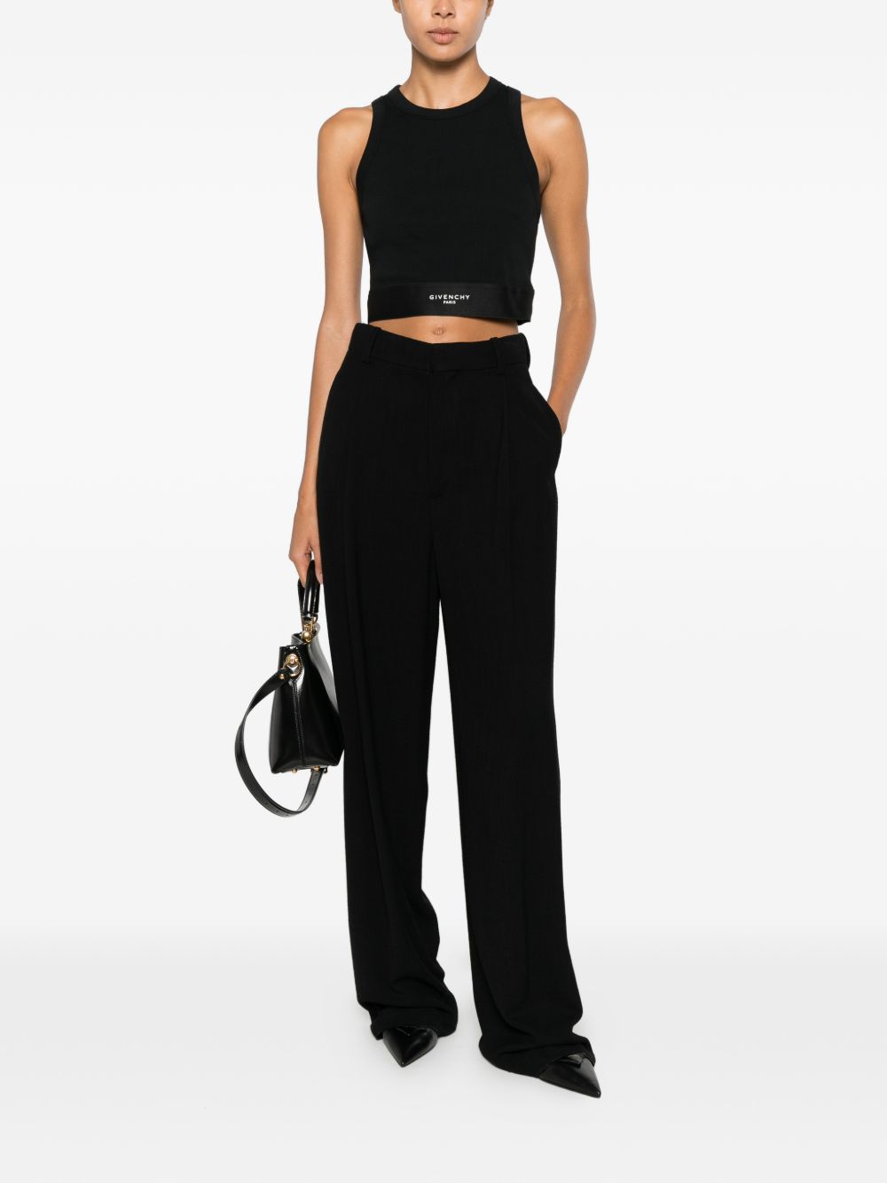 Givenchy Logo Waistband Crop Top