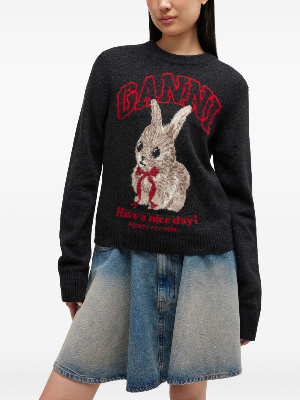 GANNI Sweaters BLACK