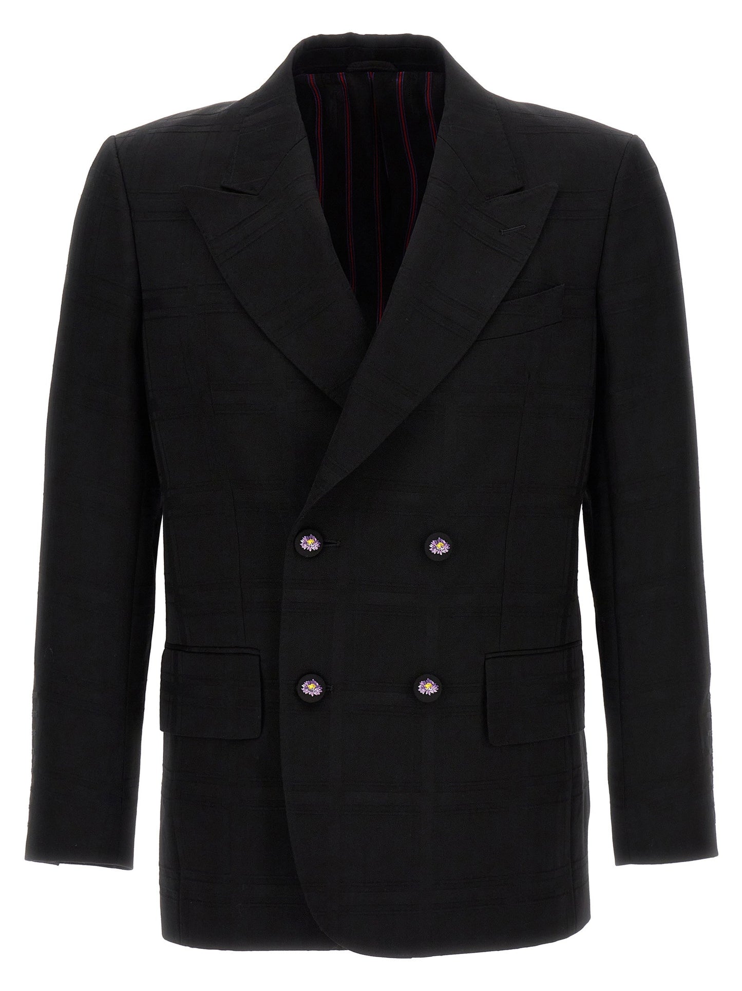 Etro Check Double-breasted Blazer