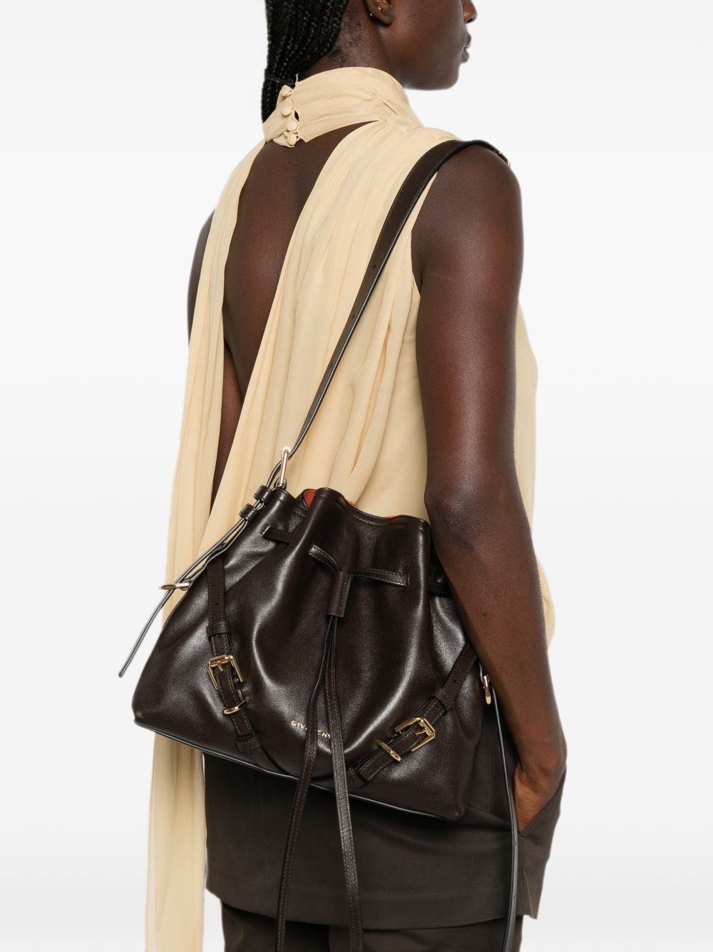 Givenchy Voyou Leather Bucket Bag