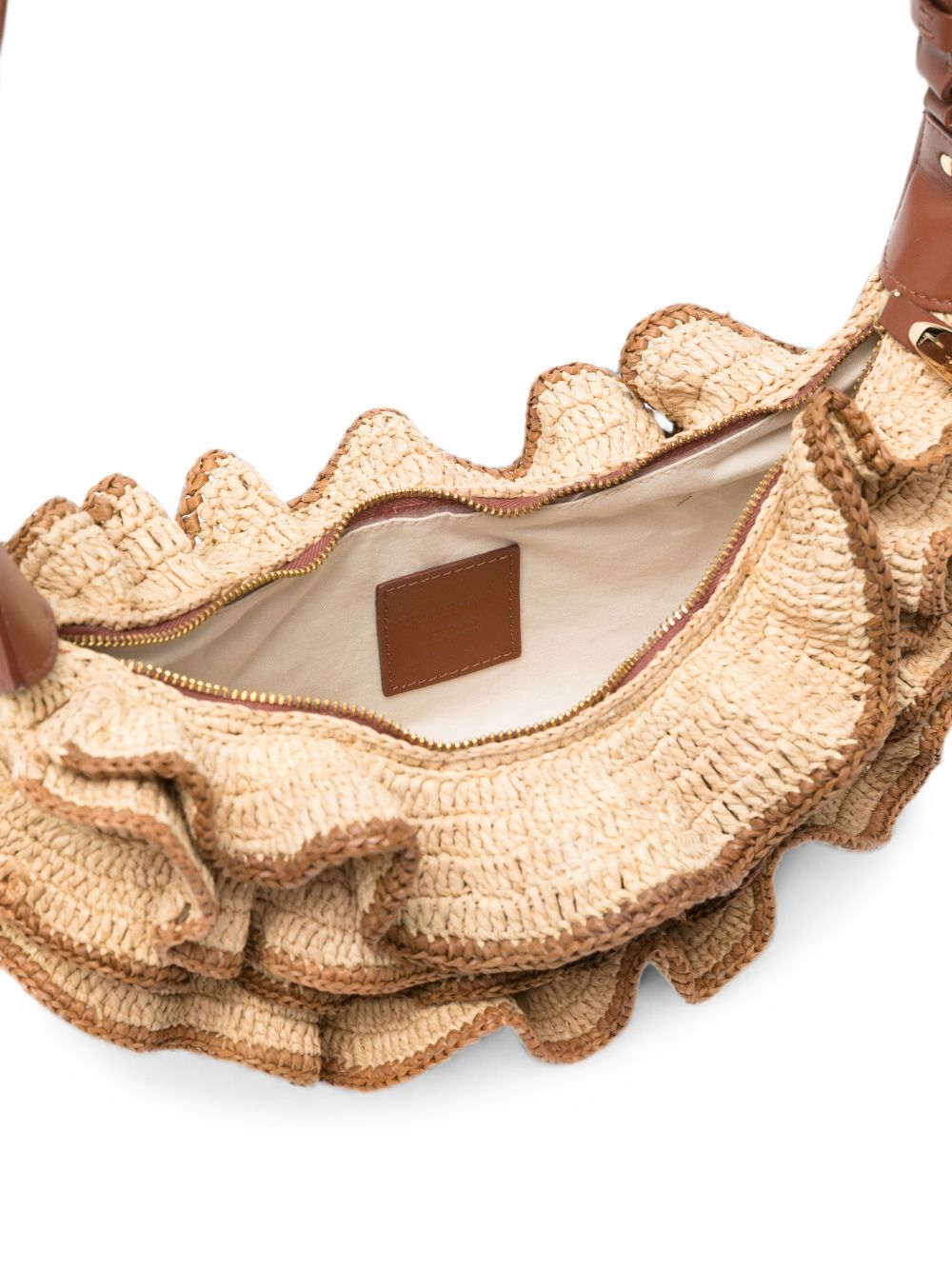 Zimmermann Raffia Ruffle Shoulder Bag