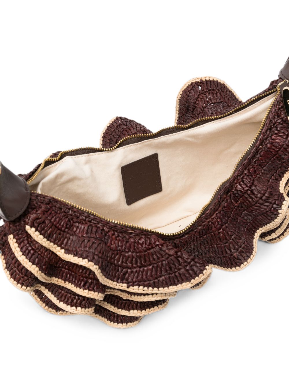 Zimmermann Raffia Ruffle Shoulder Bag